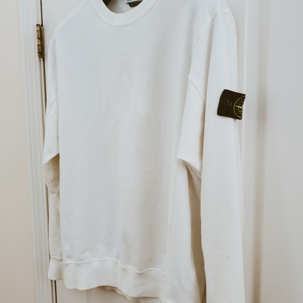 Stone island white sweatshirt